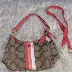 Coach Signature Convertible Hobo Crossbody Bag